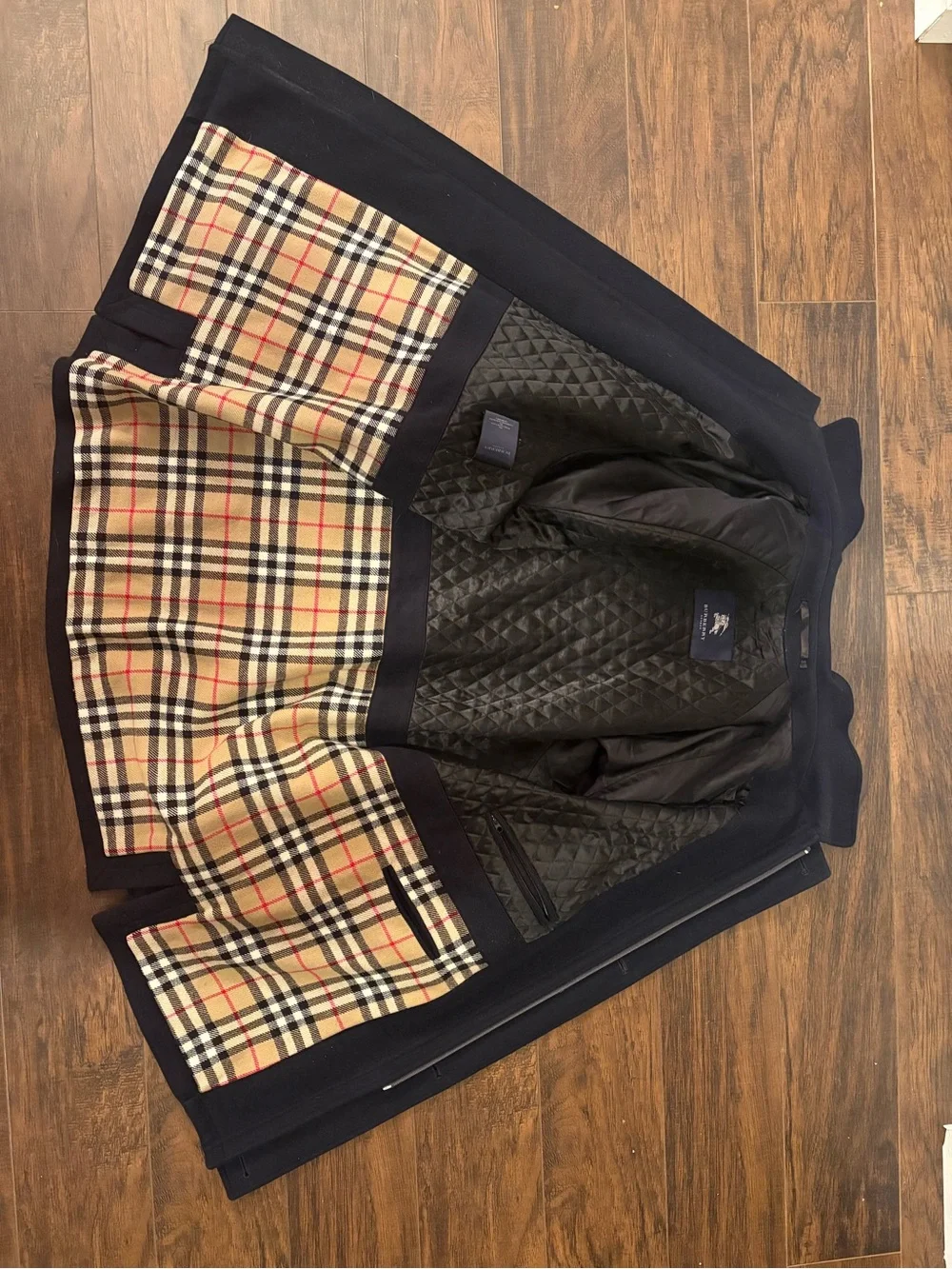 Burberry wool Jacket Coat XL in Navy